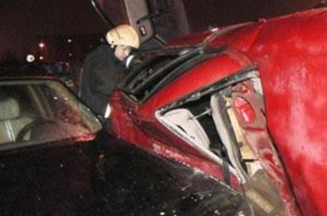 Avarijoje - keturi "tankistai" ir šuo (foto)