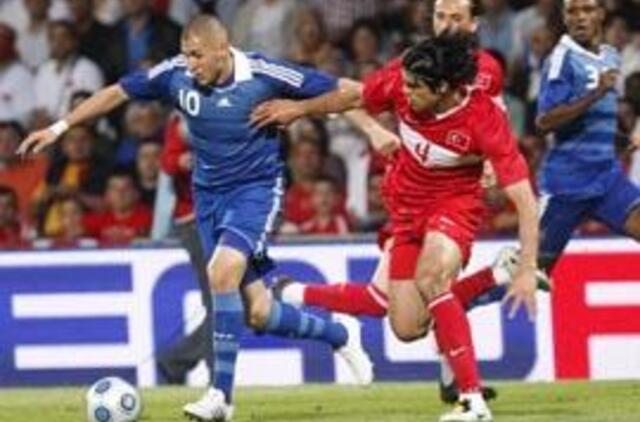 Prancūzijos futbolininkai draugiškose rungtynėse įveikė turkus