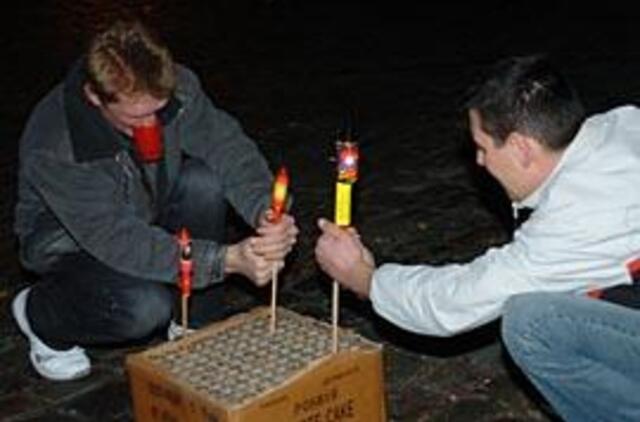 Pirotechnika + nepilnamečiai = galvos skausmas