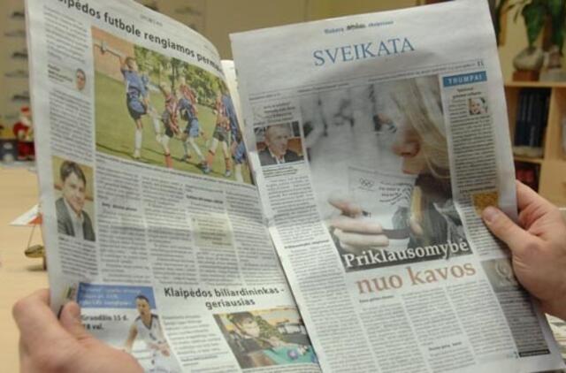 Siūloma iš dalies kompensuoti laikraščių ir žurnalų pristatymo išlaidas