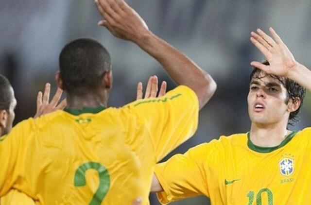 Brazilijos futbolininkai nesunkiai įveikė Tanzanijos komandą