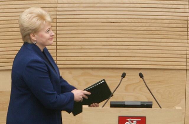 D. Grybauskaitė: užsienio politikos strategija - nacionalinės savigarbos atstovavimas