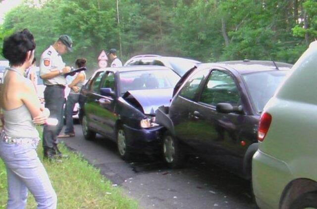 Automobilių spūstyje prie jūros nukentėjo mažiausias