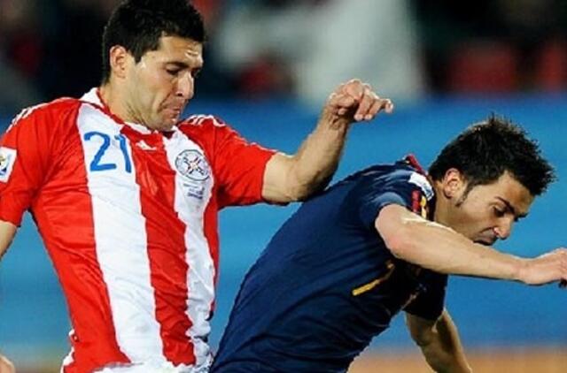 PAR 2010: Ispanijos rinktinė ketvirtfinalyje įveikė Paragvajų 1:0