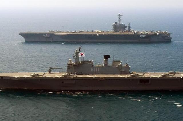 Pietų Korėjos ir JAV karinės pratybos baigėsi be incidentų