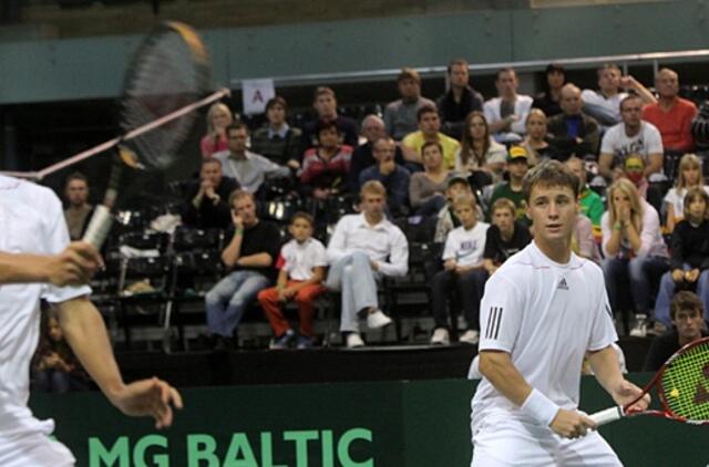 Tenisininkai Laurynas Grigelis ir Ričardas Berankis įveikė slovėnus