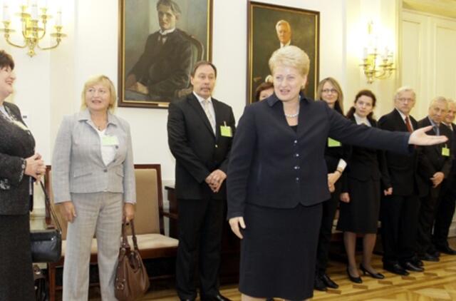 Dalia Grybauskaitė: priėmimo į menų studijas tvarka turi būti keičiama iš esmės