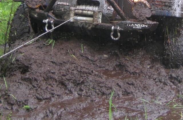 Sugavę vagis policininkai įklimpo patys