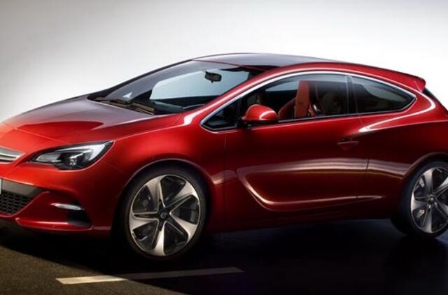 Trejų durelių "Opel Astra GTC Paris" ilgesnė už penkiadurę versiją