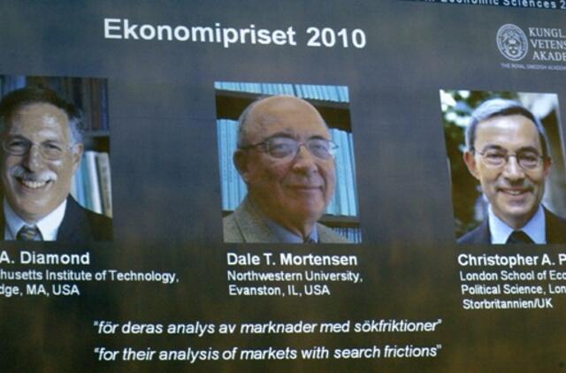 Nobelio ekonomikos premija skirta dviem amerikiečiams ir britui