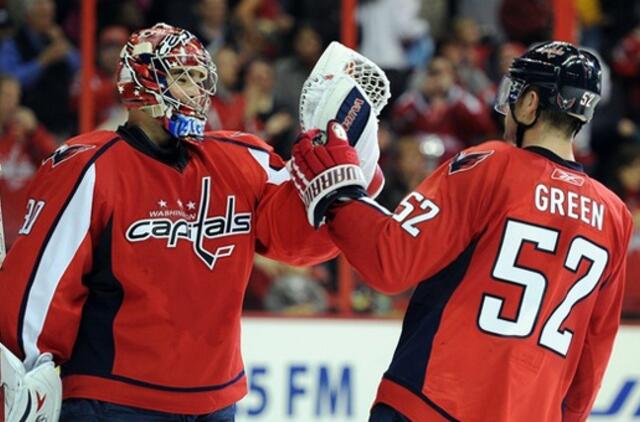 Dar vieną pergalę iškovojo NHL lyderiai