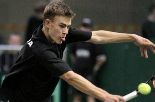 Lietuvos tenisininkai Laurynas Grigelis ir Oskaras Kalinauskas Italijoje pralaimėjo antrąsias kovas