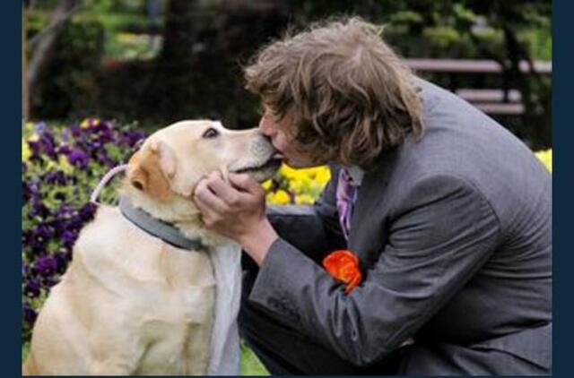 Vyras vedė savo geriausią draugę - labradorų veislės kalę