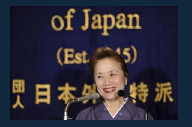 Japonų premjero žmona pareiškė, kad nebetekėtų už jo būsimame gyvenime