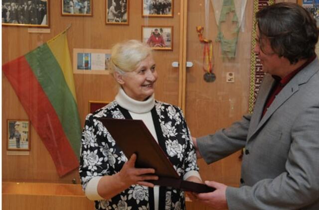 Klaipėdoje pagerbta sporto veteranė