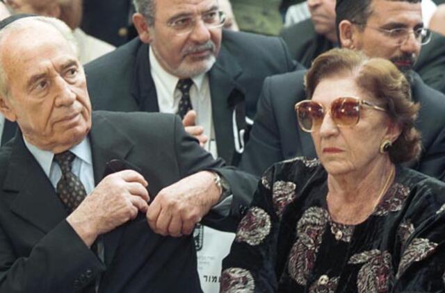 Mirė Izraelio prezidento žmona Sonia Peres