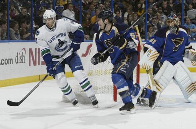 NHL: lygos lyderis "Vancouver Canucks" buvo įveiktas Sent Luise