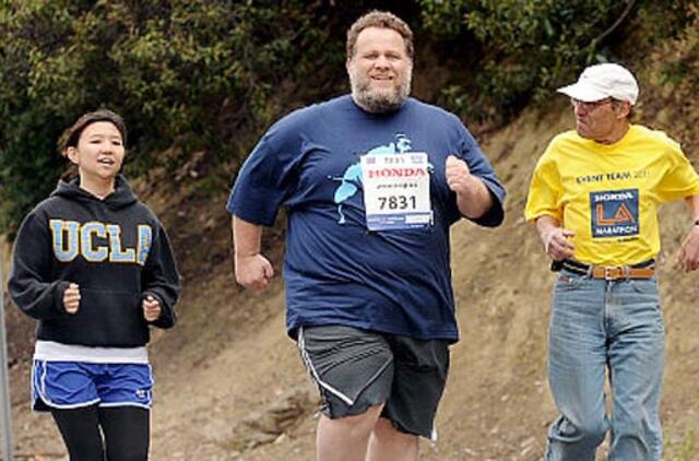 Sumo imtynininkas įveikė Los Andželo maratoną