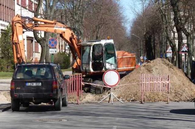 Dėl baseino rekonstrukcijos uždaryta gatvės dalis