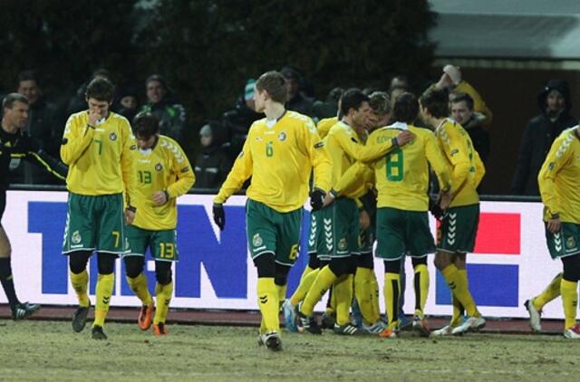 Lietuvos futbolo rinktinė reitinge pakilo per 8 pozicijas