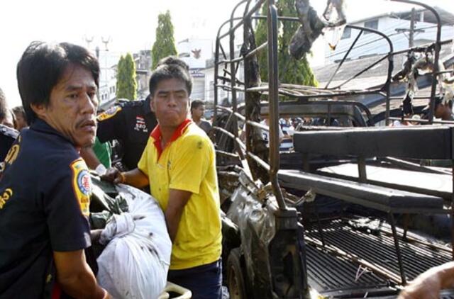 Pietų Tailande sprogo užminuotas automobilis