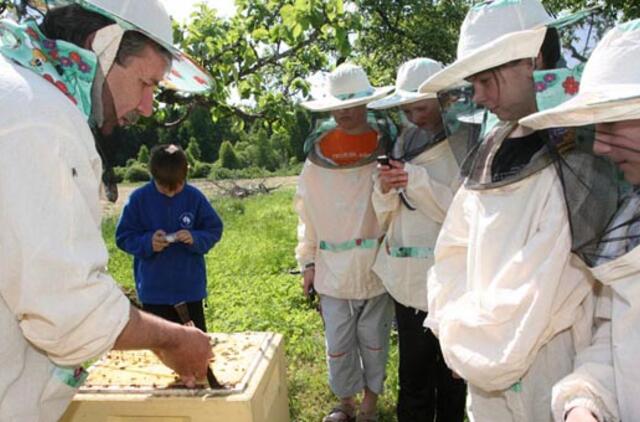 Moksleiviai bityne pažino gamtos skonį