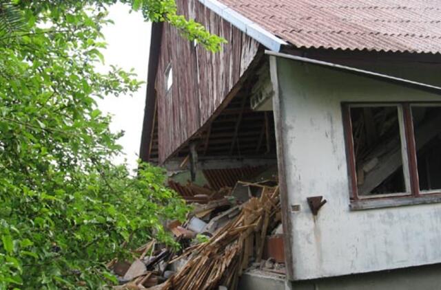 Sprogimas Vilkyškiuose sugriovė gyvenamąjį namą