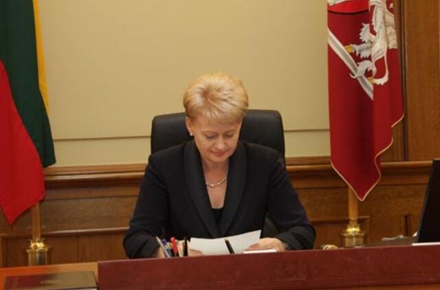 Prezidentė pasirašė Gamtinių dujų įstatymą