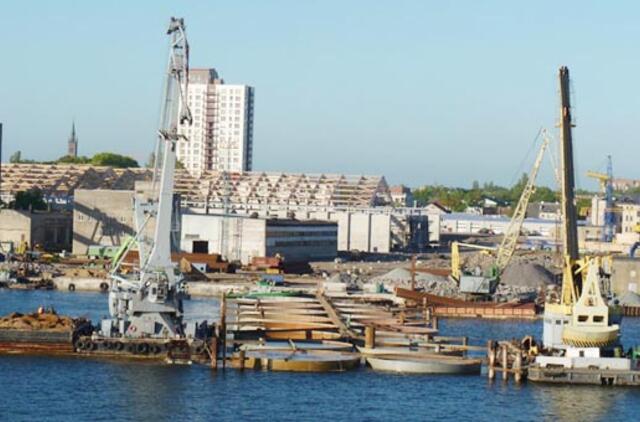 Statybų darbai uoste atsilieka nuo grafiko