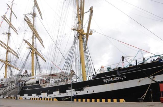 Burlaivis "Kruzenshtern" prisišvartavo Klaipėdoje