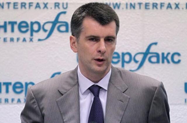 Rusų milijardierius Michailas Prochorovas pasirengęs tapti ministru pirmininku ir prijungti šalį prie euro zonos