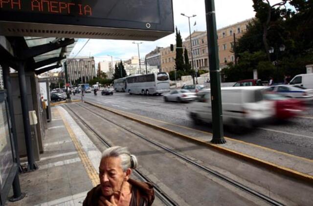 Graikijoje ir vėl protestuoja viešojo transporto darbuotojai
