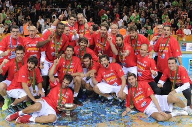 Ispanijos krepšininkai apgynė Europos čempionų titulą