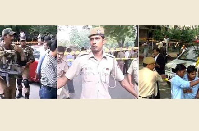 Per sprogimą prie teismo Delyje sužeista daug žmonių