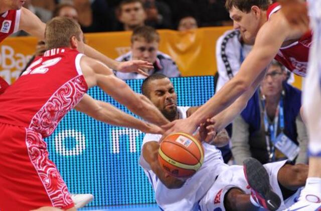 Prancūzijos krepšininkai nugalėjo rusus ir iškopė į finalą