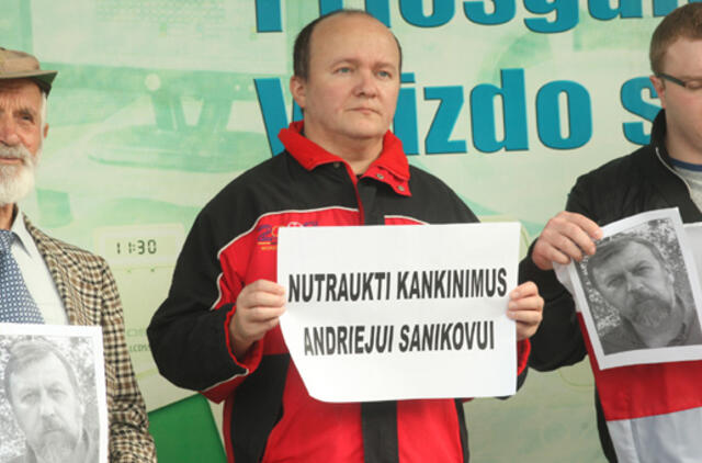 Prie ambasados - piketas prieš Aleksandro Lukašenkos konkurento kankinimą