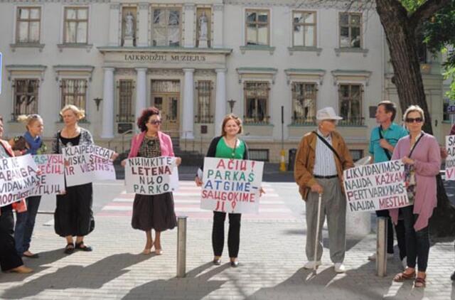 Prie savivaldybės - piketas dėl "Poilsio parko" likimo