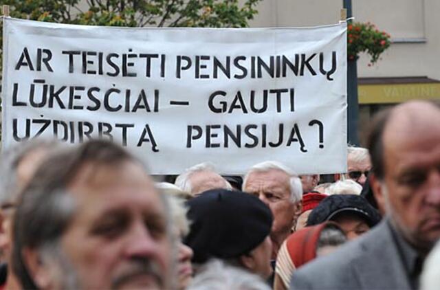 Už pensiją kovoja ir jauni, ir seni