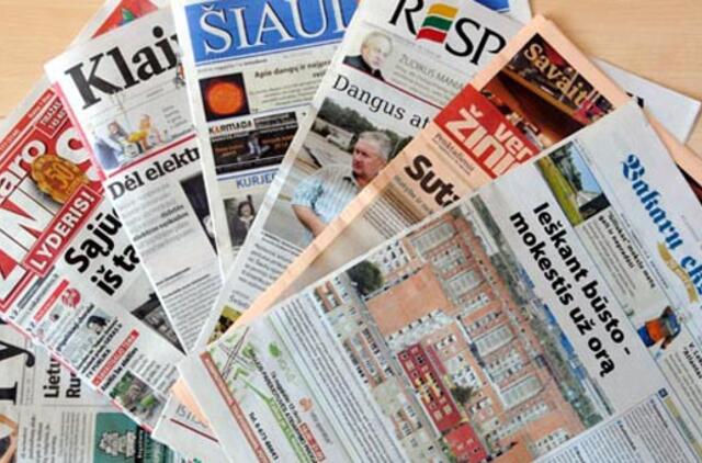 Naujienų spalio 15 d. dienraščiuose apžvalga