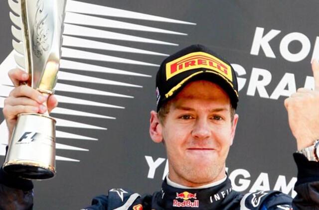 Pietų Korėjos "Grand Prix" lenktynes laimėjo Sebastianas Vettelis