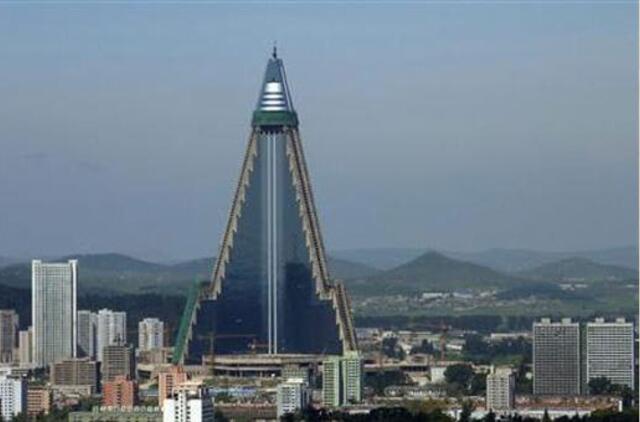 Žymusis Šiaurės Korėjos viešbutis pagaliau bus atidarytas