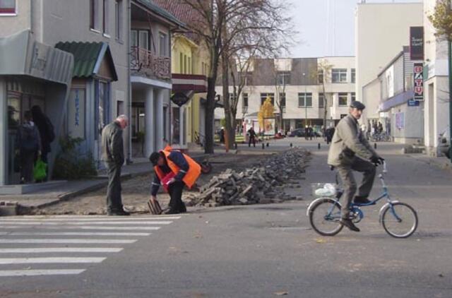 Palangos Senojo turgaus gatvė virs pėsčiųjų alėja