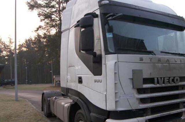 Ispanijoje pavogtas vilkikas sulaikytas Lietuvos pasienyje