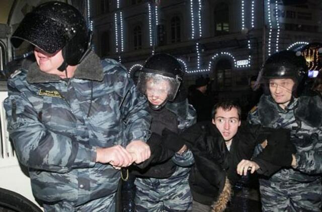 Maskvoje surengta demonstracija prieš Vladimirą Putiną