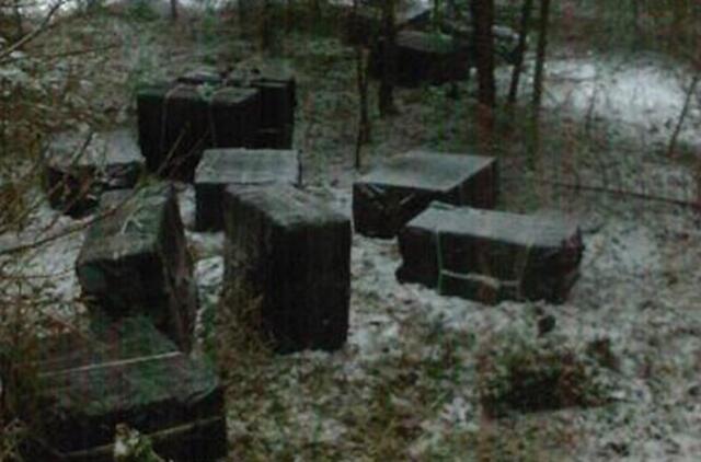 Pasieniečių šuo padėjo sulaikyti rūkalų kontrabandą