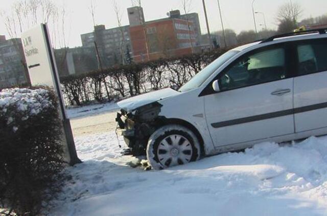 Avarijos kaltininkas atsidūrė krūmuose