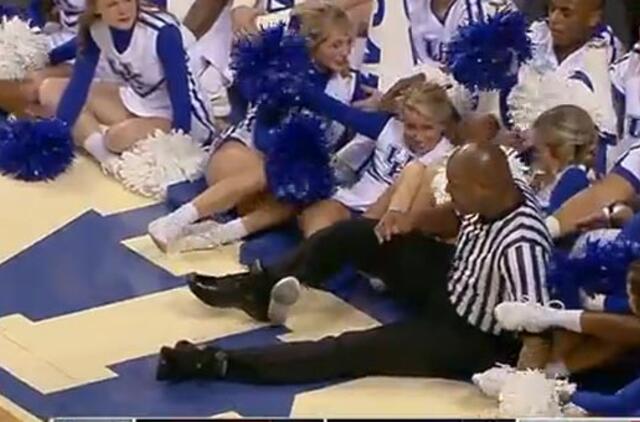 Krepšinio teisėjas nokautuotas kamuoliu