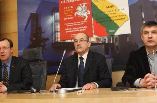 Pilietinėje akcijoje "Už Lietuvą! Už teisingumą!" gali būti 5-7 tūkst. dalyvių