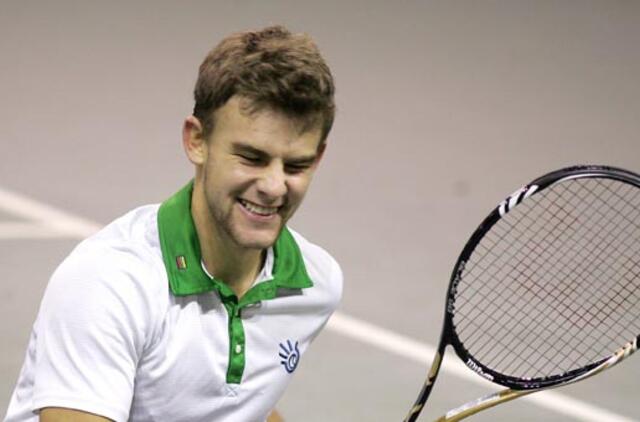 Tenisininkas Laurynas Grigelis Didžiojoje Britanijoje pateko į dvejetų varžybų ketvirtfinalį