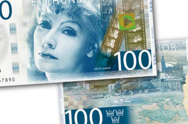 Švedijos kronas papuoš G. Garbo, I. Bergmano, A. Lindgren portretai
